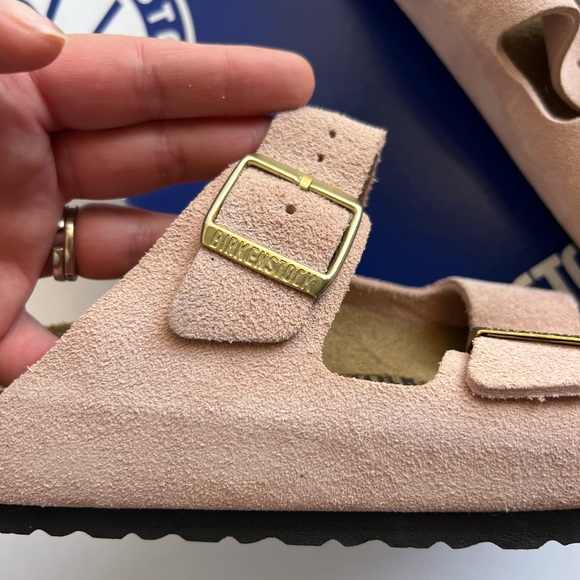 Birkenstock Pink Suede Arizona (narrow) - Picture 3 of 5